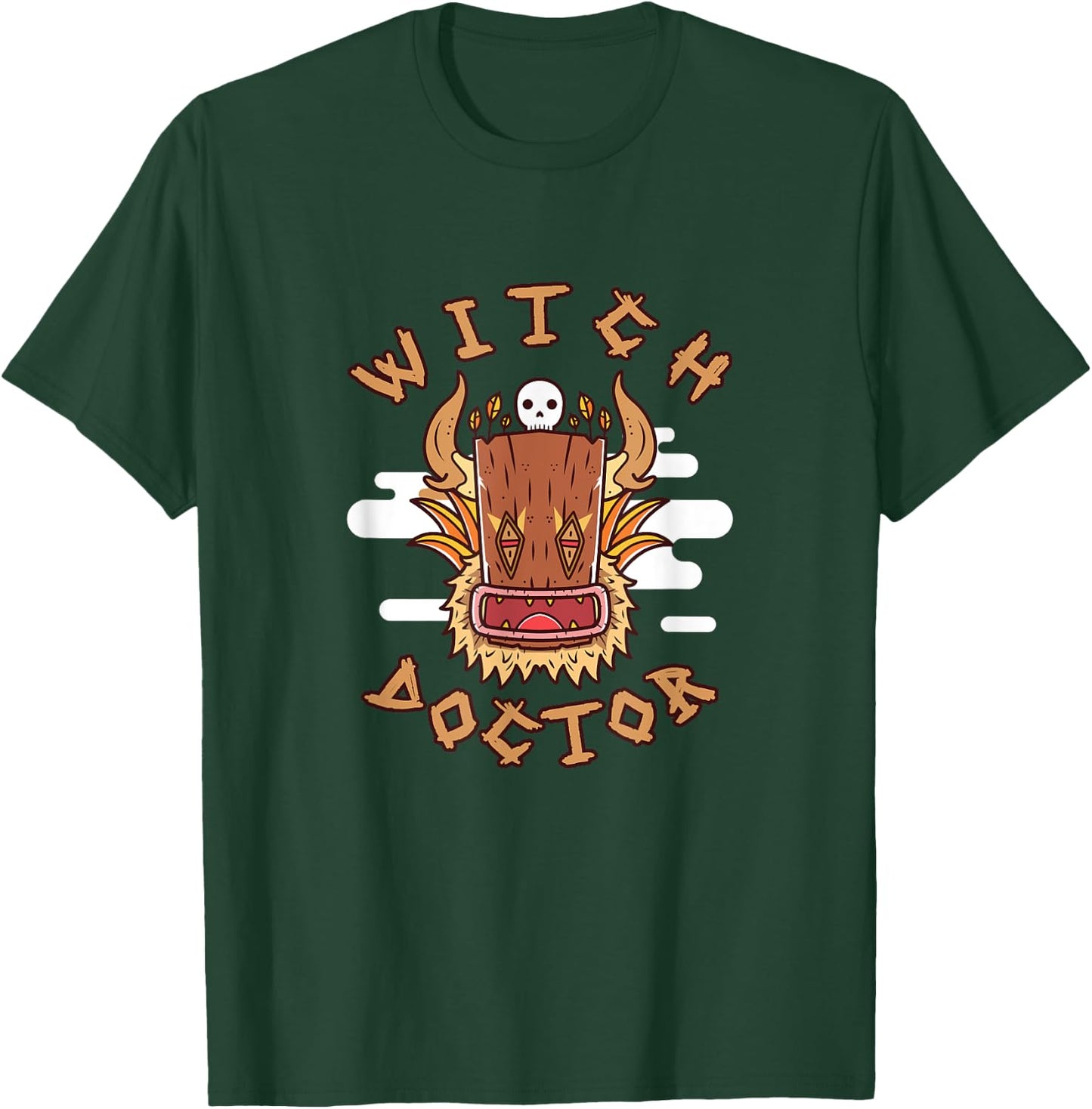 Witch Doctor Healer Shaman Head T-Shirt - T-Shirt | Forest