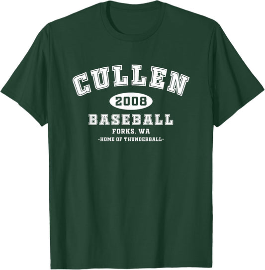 Cullen Baseball Forks Washington, Home of Thunderball T-Shirt - T-Shirt | Forest