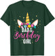Dad Of The Birthday Girl Father Gifts Unicorn Birthday T-Shirt - T-Shirt | Forest