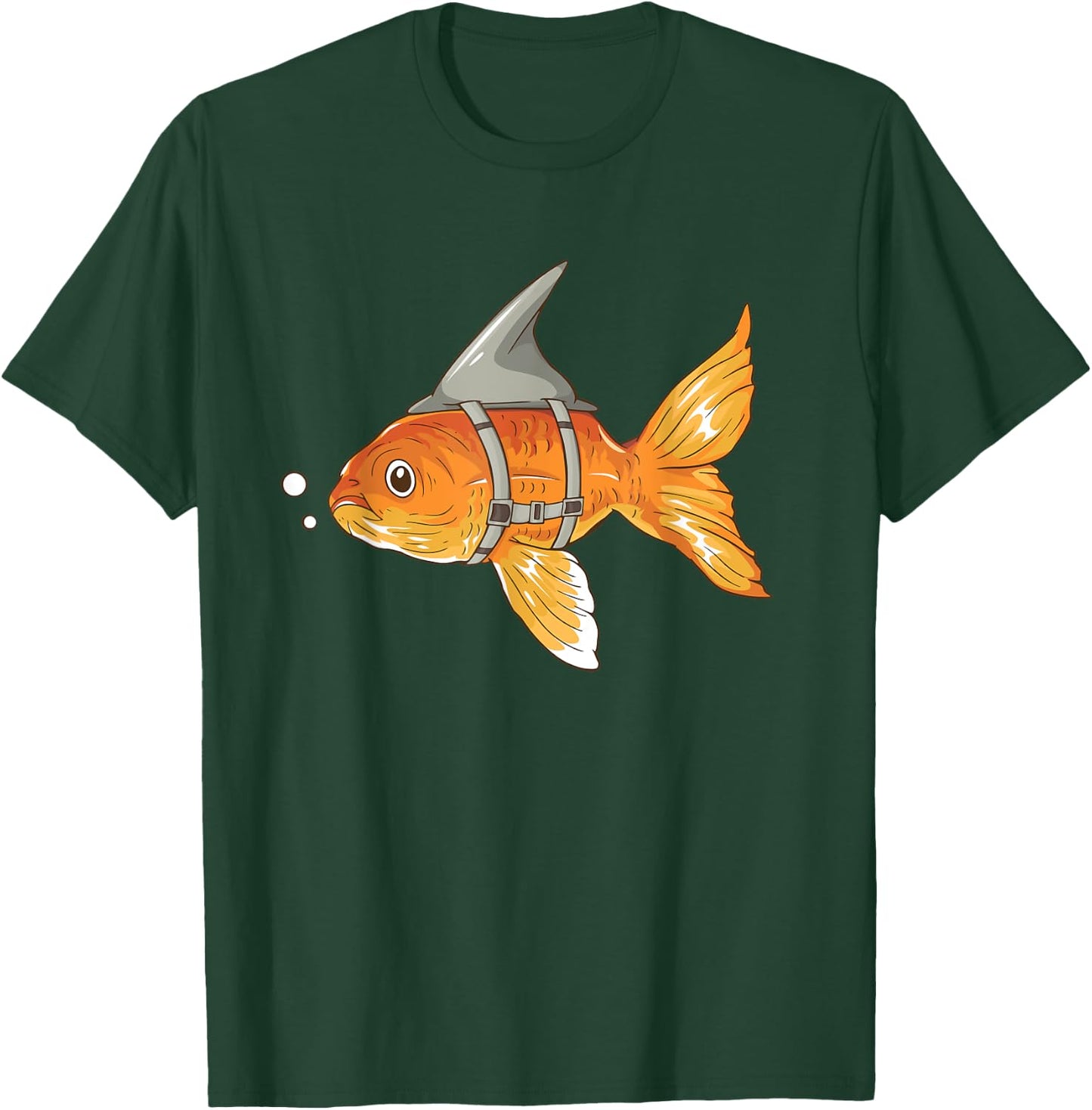 Goldfish With Shark Fin Cartoon T-Shirt - T-Shirt | Forest