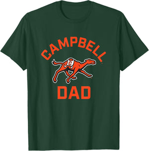 Campbell University Fighting Camels Arched Dad T-Shirt - T-Shirt | Forest