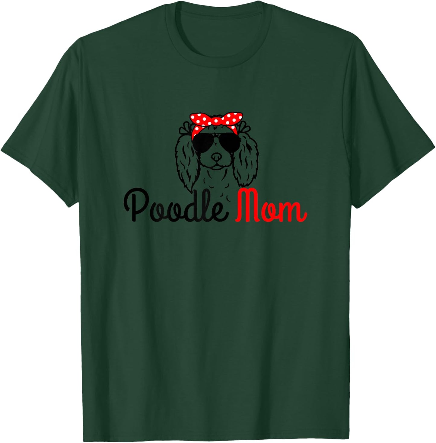 Poodle Mom Vintage Funny Cute Dog Poodle Mom T-Shirt - T-Shirt | Forest
