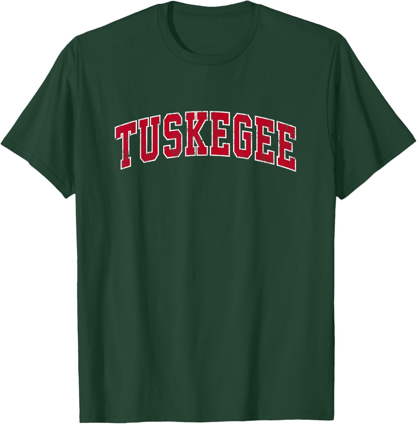 Tuskegee Alabama AL Vintage Sports Design Red Design T-Shirt - T-Shirt | Forest