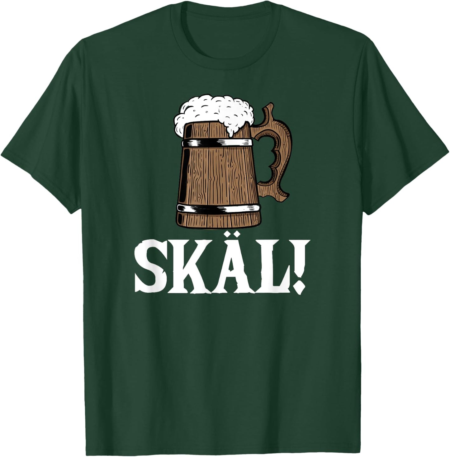 Skäl Wooden Beer Mug Viking T-Shirt - T-Shirt | Forest