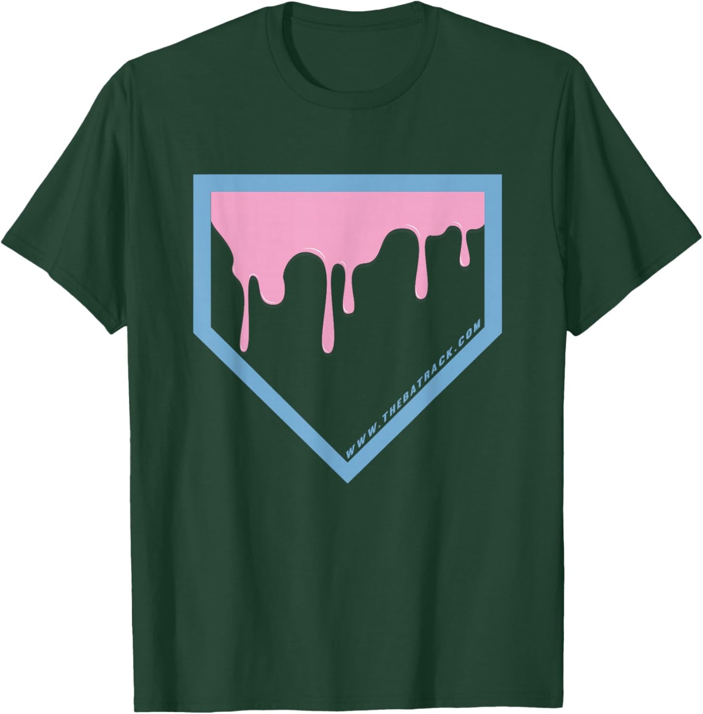 Baseball Home Plate Drip 2 T-Shirt - T-Shirt | Forest