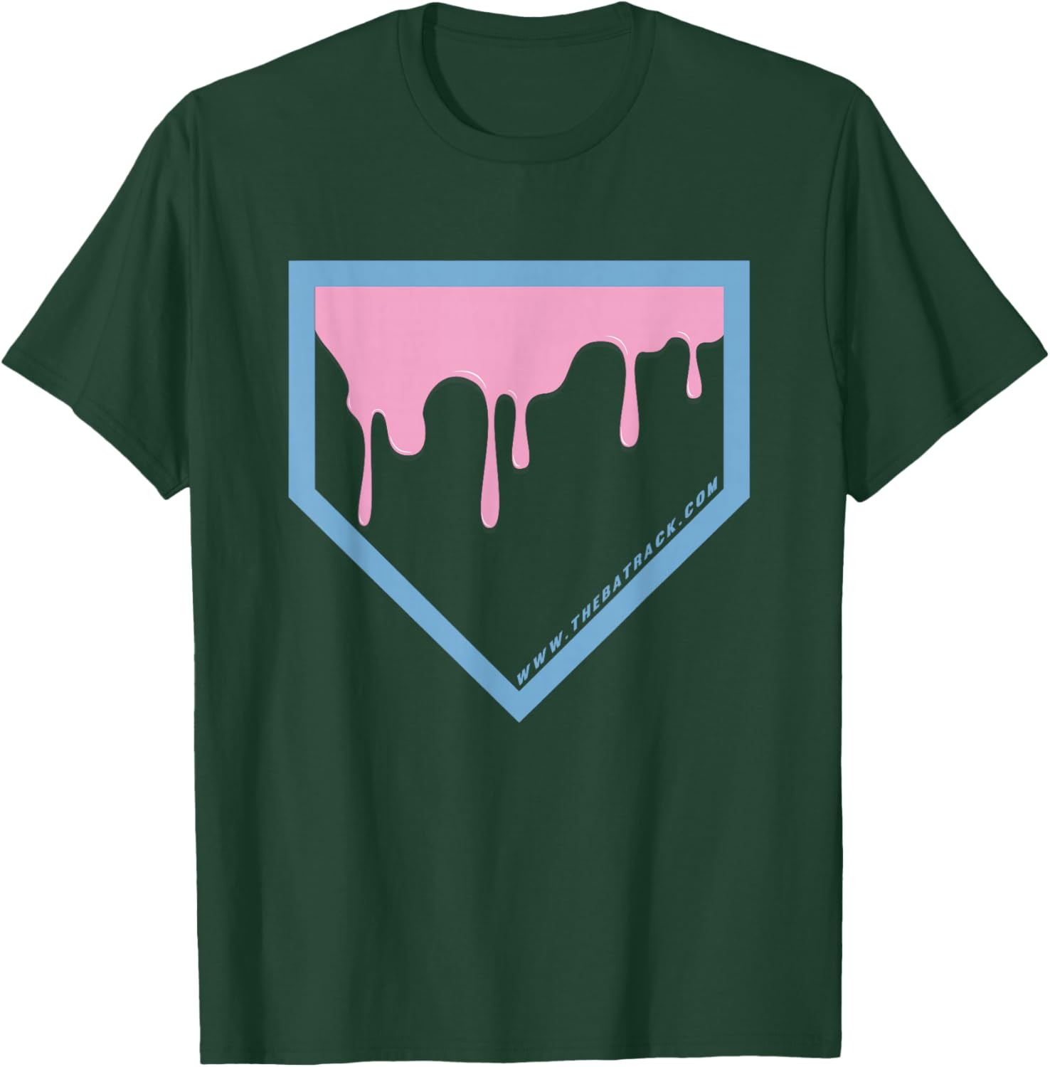 Baseball Home Plate Drip 2 T-Shirt - T-Shirt | Forest