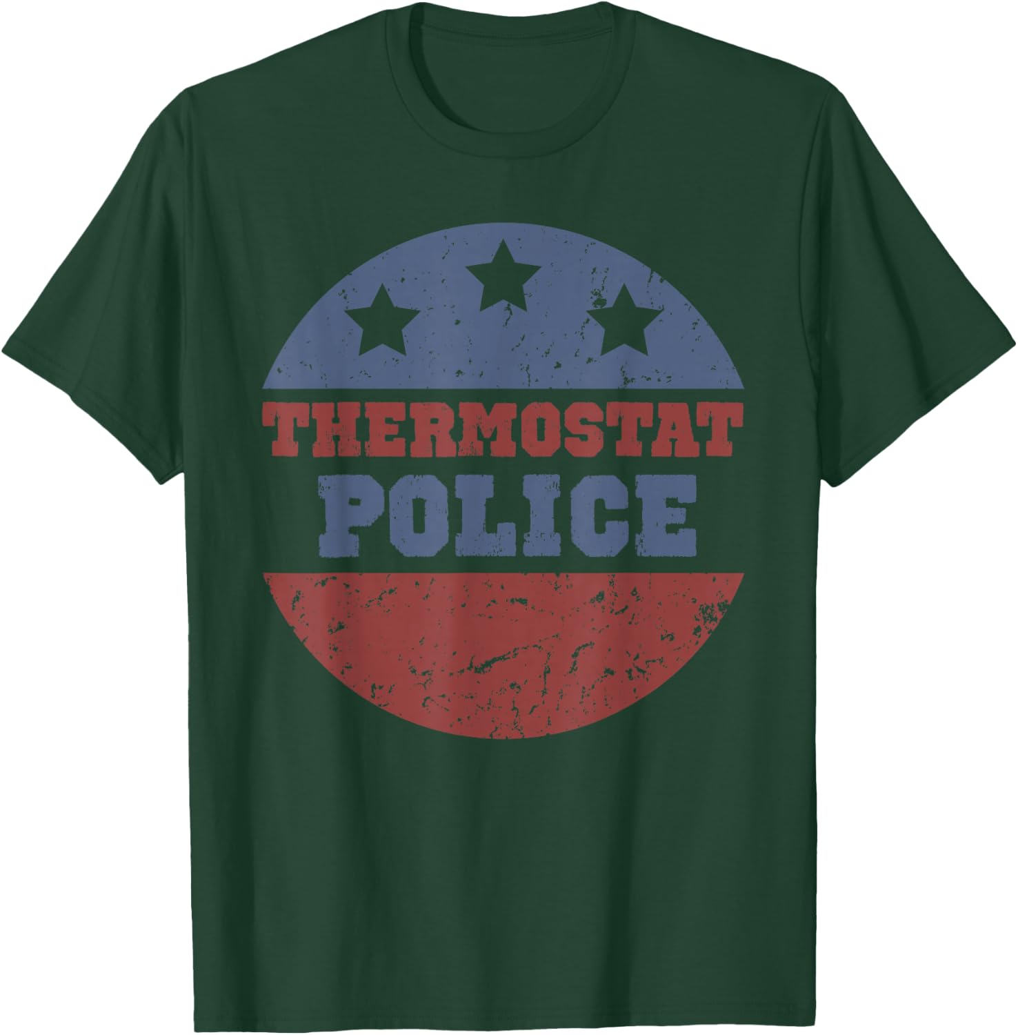 Thermostat Police Retro Vintage Sunset Dad Gifts Fathers Day T-Shirt - T-Shirt | Forest
