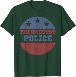 Thermostat Police Retro Vintage Sunset Dad Gifts Fathers Day T-Shirt - T-Shirt | Forest