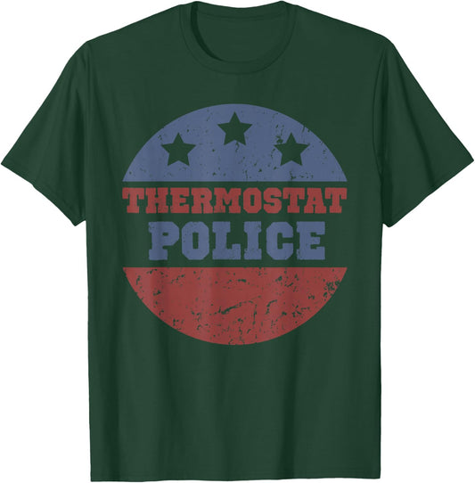 Thermostat Police Retro Vintage Sunset Dad Gifts Fathers Day T-Shirt - T-Shirt | Forest
