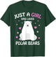 Just A Girl Who Loves Polar Bears Girls Polar Bear Gift T-Shirt - T-Shirt | Forest
