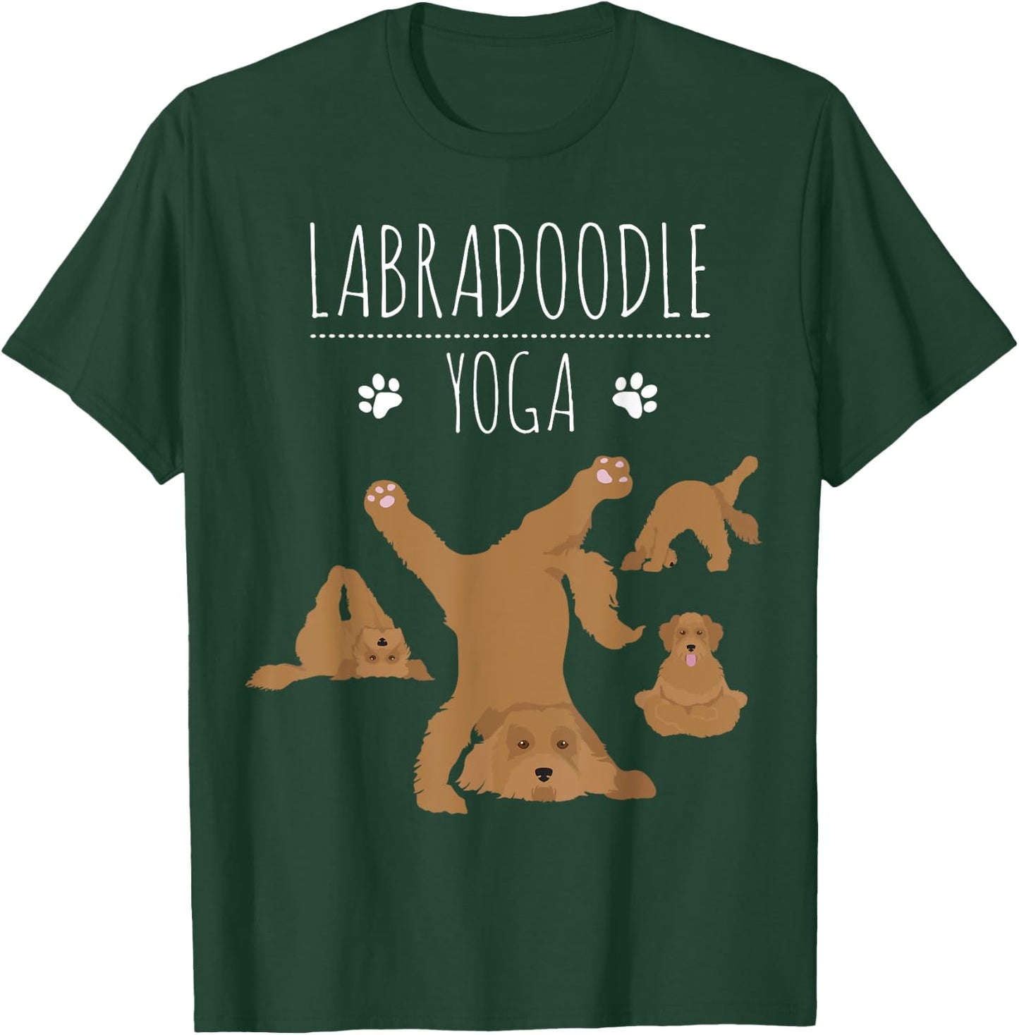Labradoodle gifts - Goldendoodle Yoga Doodle mom Doodle dog Women Kids T-Shirt - T-Shirt | Forest