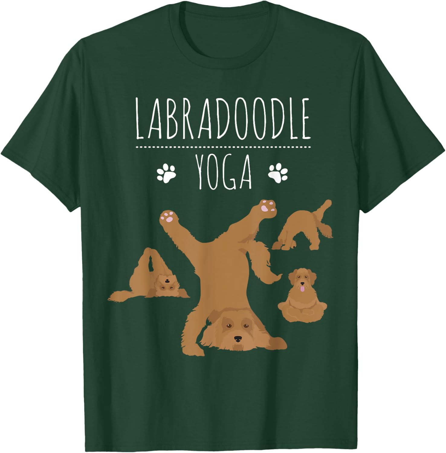 Labradoodle gifts - Goldendoodle Yoga Doodle mom Doodle dog Women Kids T-Shirt - T-Shirt | Forest
