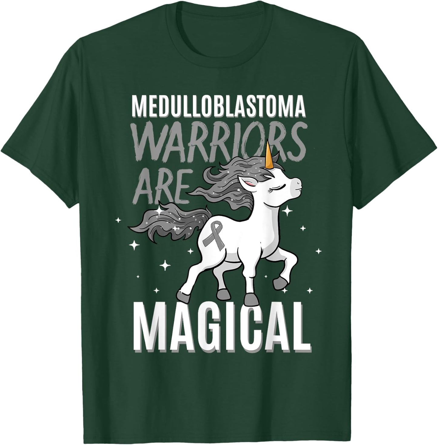 Warriors Are Magical Medulloblastoma Brain Cancer Awareness T-Shirt - T-Shirt | Forest