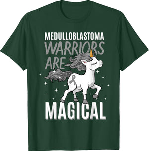 Warriors Are Magical Medulloblastoma Brain Cancer Awareness T-Shirt - T-Shirt | Forest