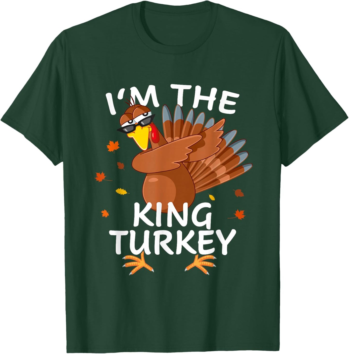 King Turkey Matching Outfit Thanksgiving Pajamas Family T-Shirt - T-Shirt | Forest