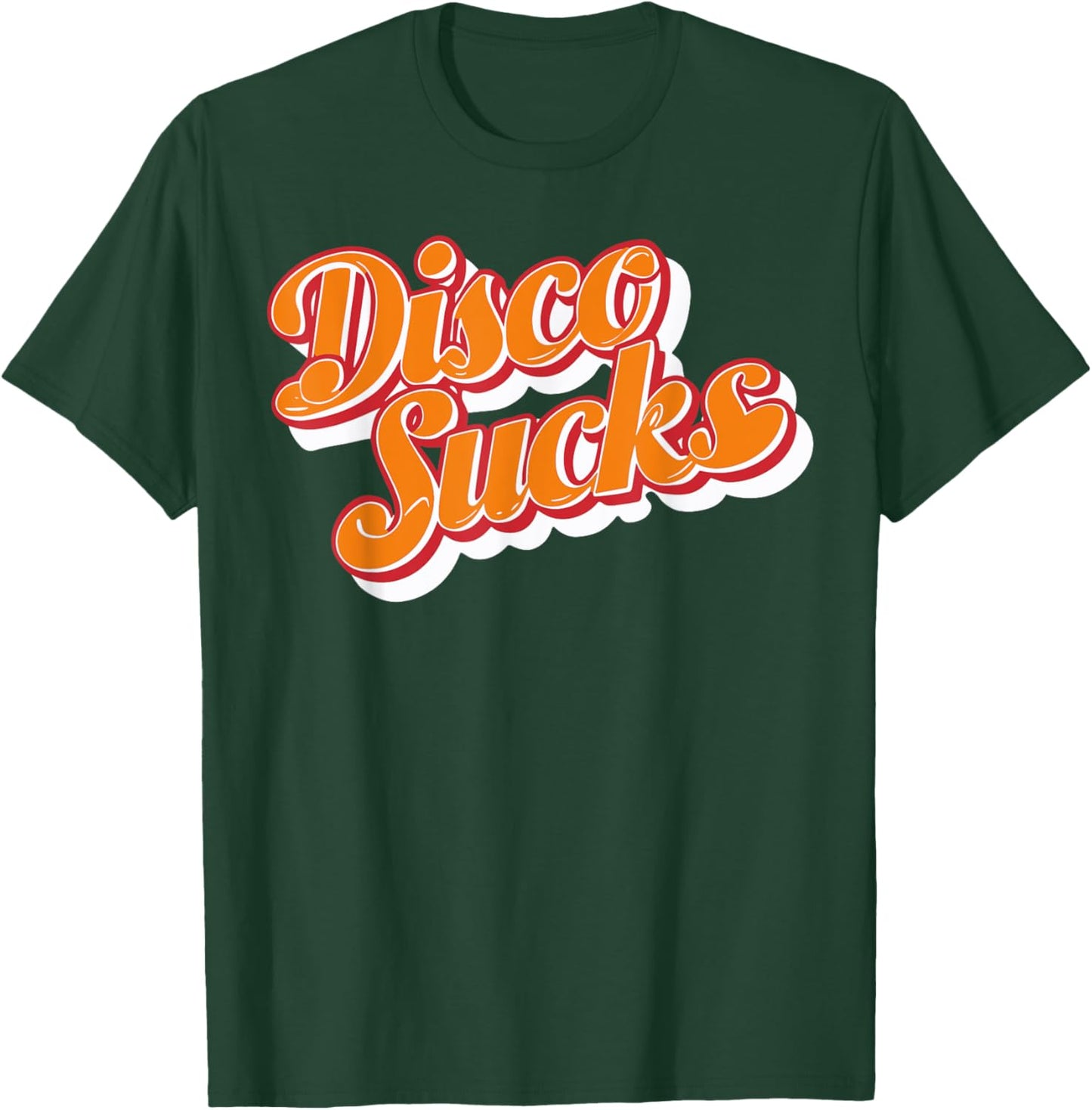 Disco Sucks 70s Style Retro Vintage 80s 60s 90s Funny Music T-Shirt - T-Shirt | Forest