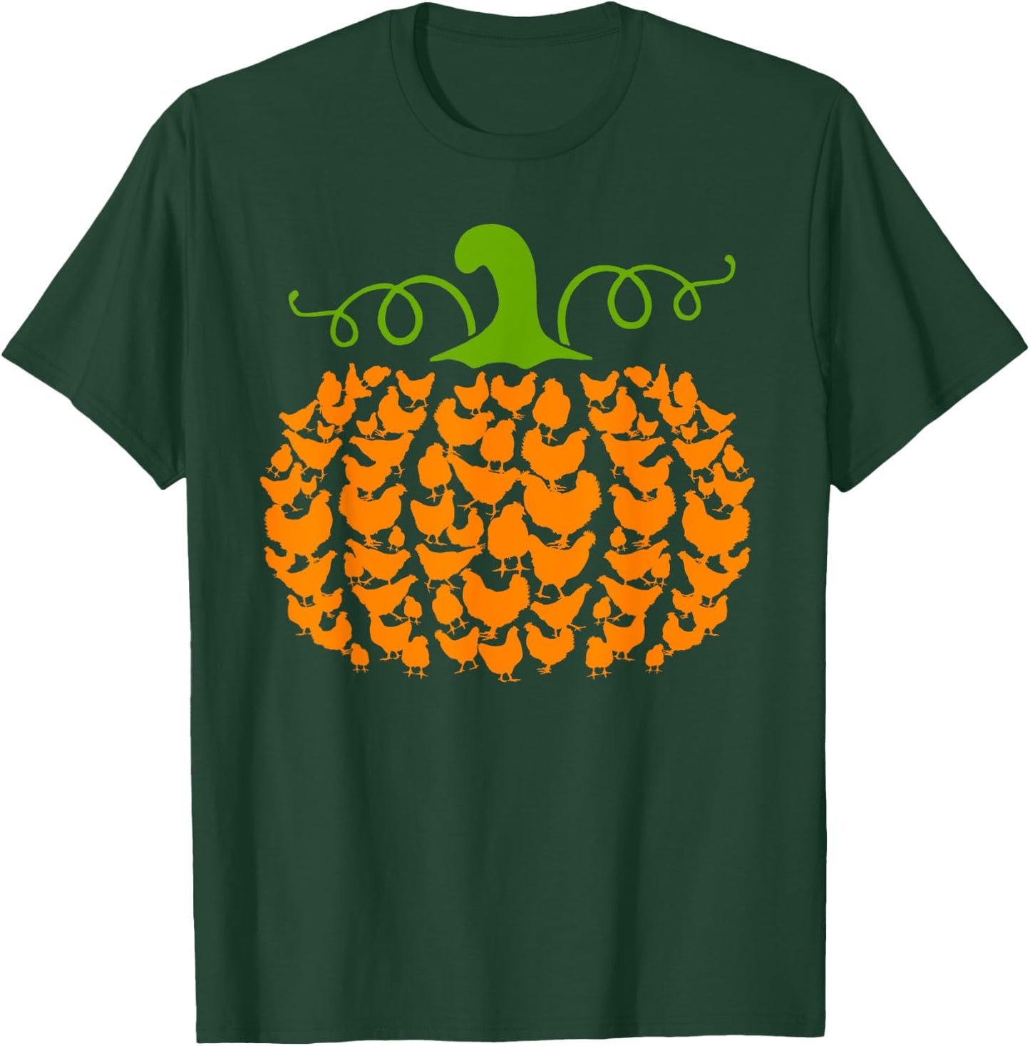 Pumpkin Chickens Lover Halloween Costume Girls Women T-Shirt - T-Shirt | Forest
