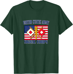Signal Corps (Front Design) T-Shirt - T-Shirt | Forest
