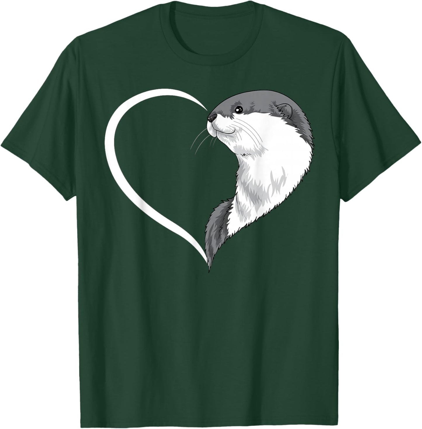 Otter Shirts Girls Kids Heart Cute Otter T-Shirt - T-Shirt | Forest