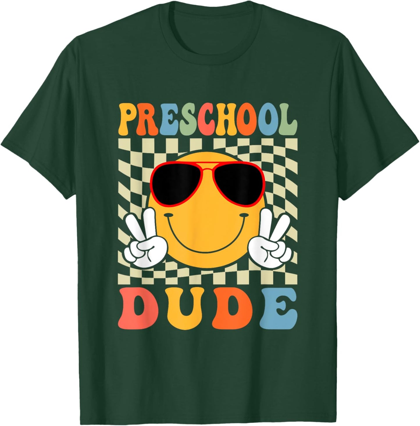 1st Day First Day of Preschool Dude Back To School Boys T-Shirt - T-Shirt | Forest