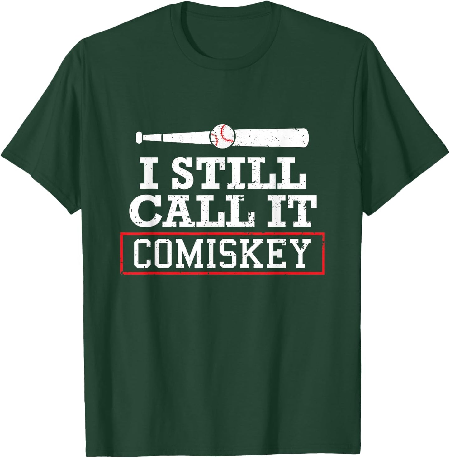 I Still Call It Comiskey Distressed Baseball T-Shirt - T-Shirt | Forest