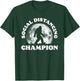 Social Distancing Champion Funny Bigfoot Retro 80s Vibe Moon T-Shirt - T-Shirt | Forest