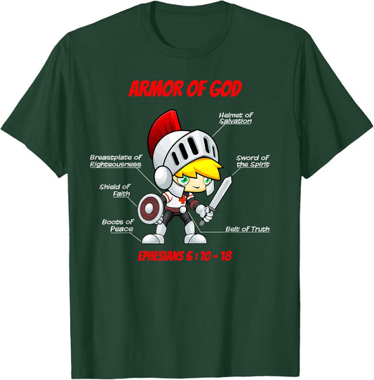 Ephesians 6 Armor of God Christian Bible Verse T-Shirt - T-Shirt | Forest