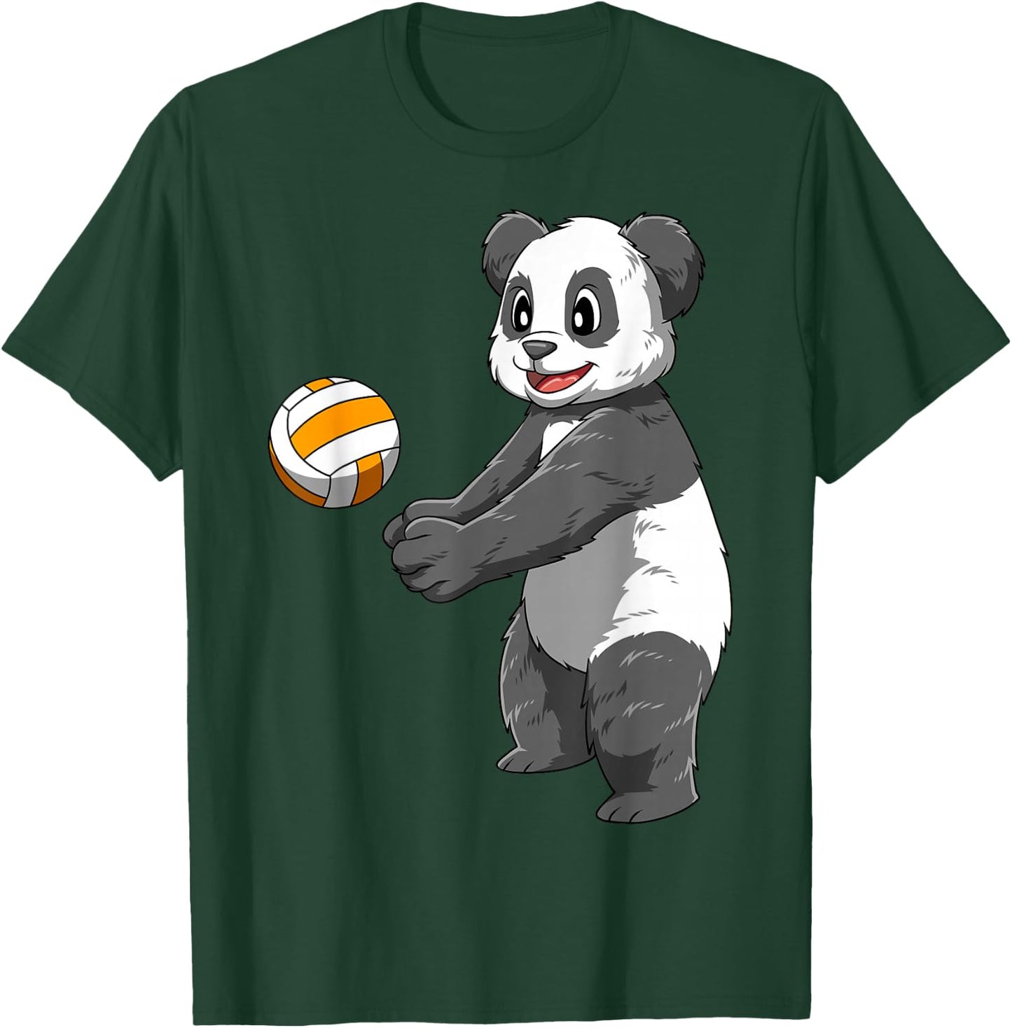Panda Volleyball Panda Playing Volleyball Panda T-Shirt - T-Shirt | Forest