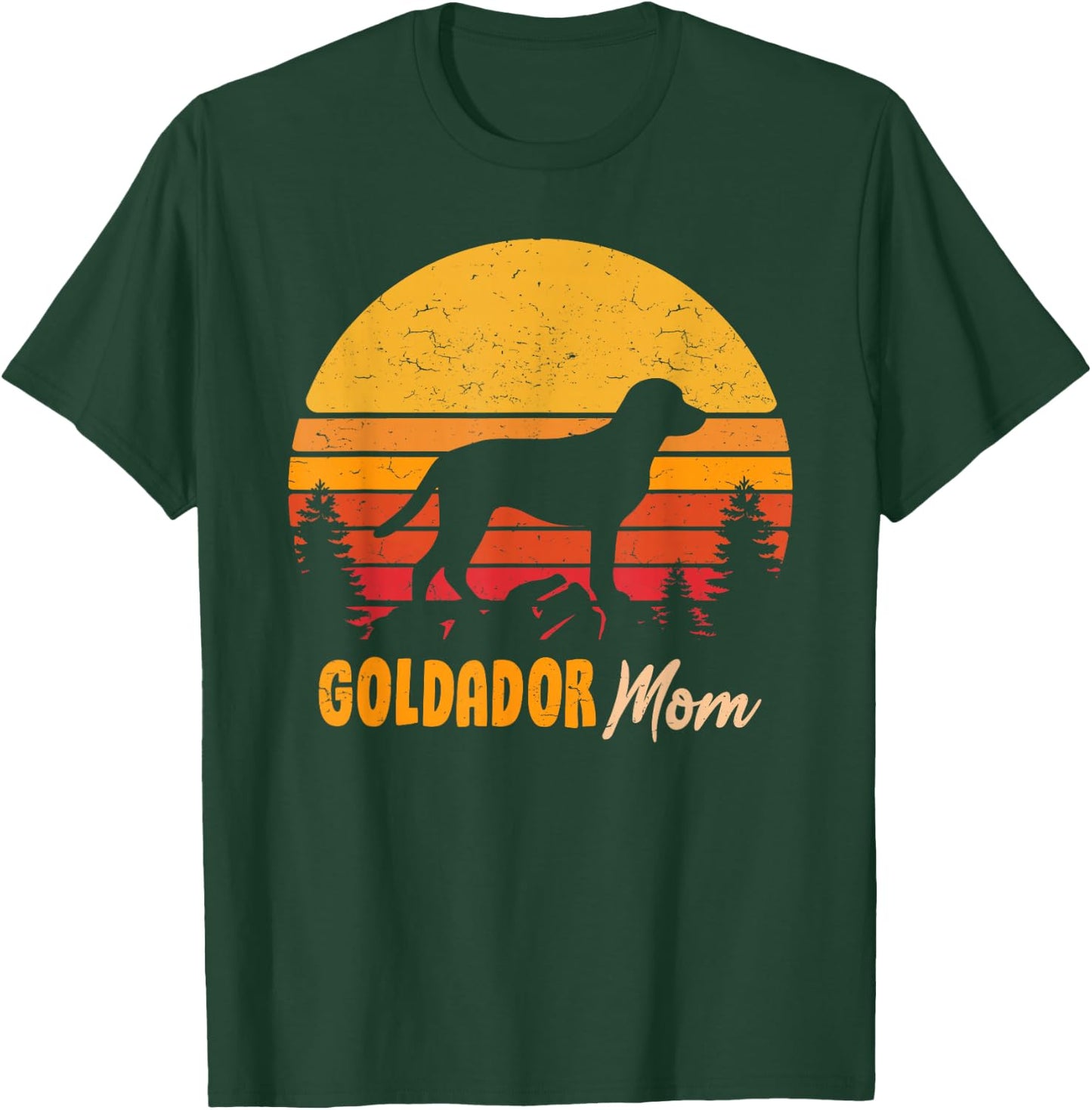 Goldador Mom Mom Vintage Retro Dog Woman Gift T-Shirt - T-Shirt | Forest