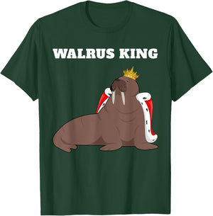 Walrus King | Walrus | Boys Walrus T-Shirt - T-Shirt | Forest