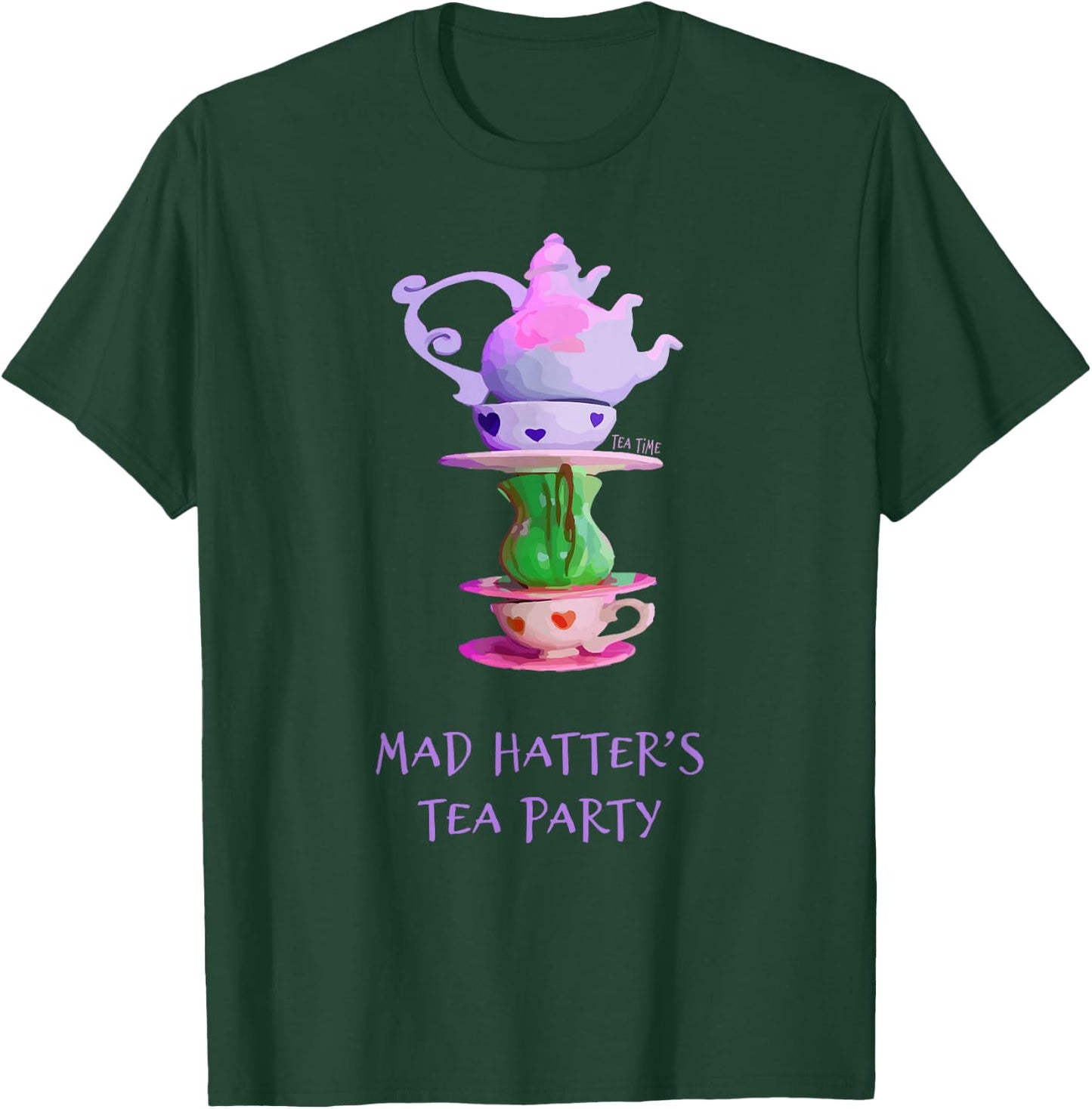 Mad Hatter's Tea Party - Alice in Wonderland T-Shirt - T-Shirt | Forest