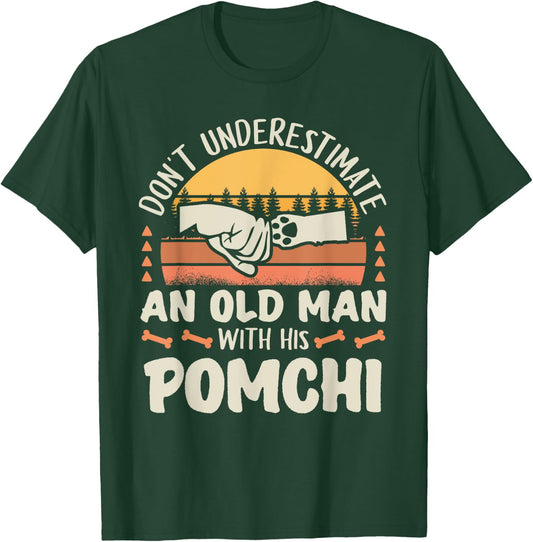 Pomchi Shirt Men Women Dog Mom Dog Lover T-Shirt - T-Shirt | Forest