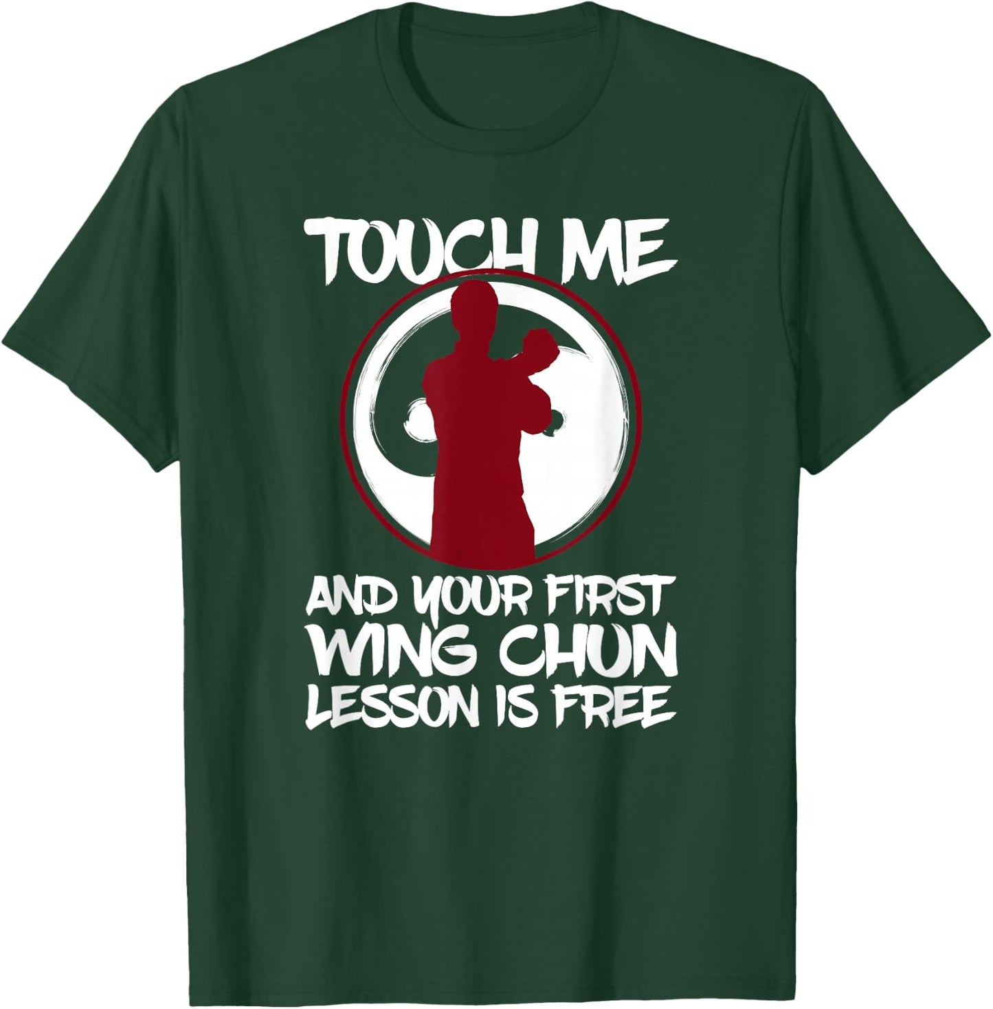 Wing Chun I Yin Yang Wooden Dummy Butterfly Swords Kung Fu T-Shirt - T-Shirt | Forest