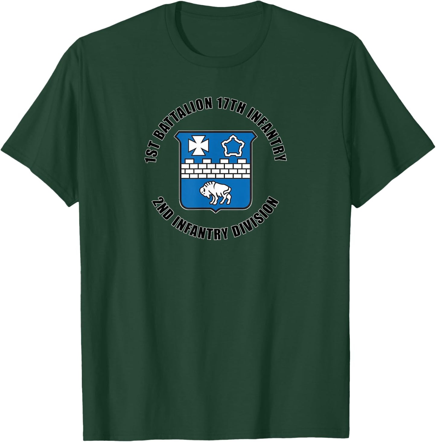 1st Battalion 17th Infantry 2nd Infantry Division Gift T-Shirt - T-Shirt | Forest