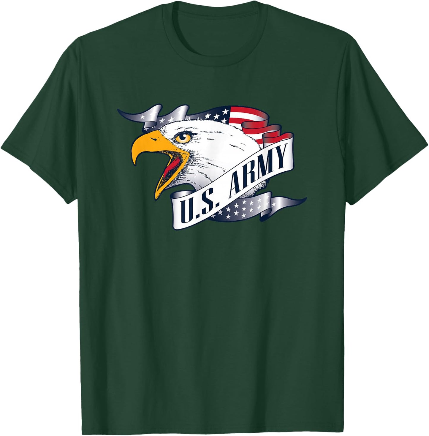Military Army United States Eagle Green Officially Licensed T-Shirt - T-Shirt | Forest
