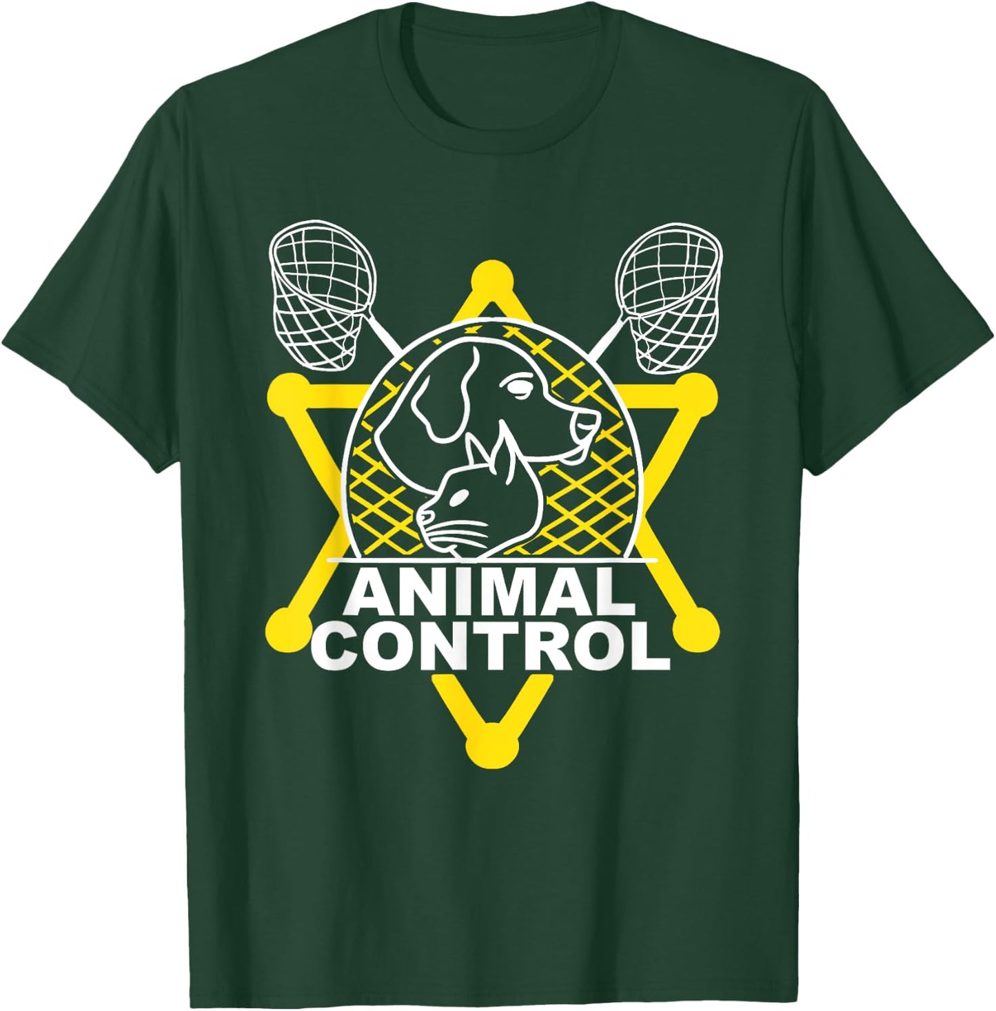 Animal Control Officer Catcher Cats Dogs Funny T-Shirt - T-Shirt | Forest