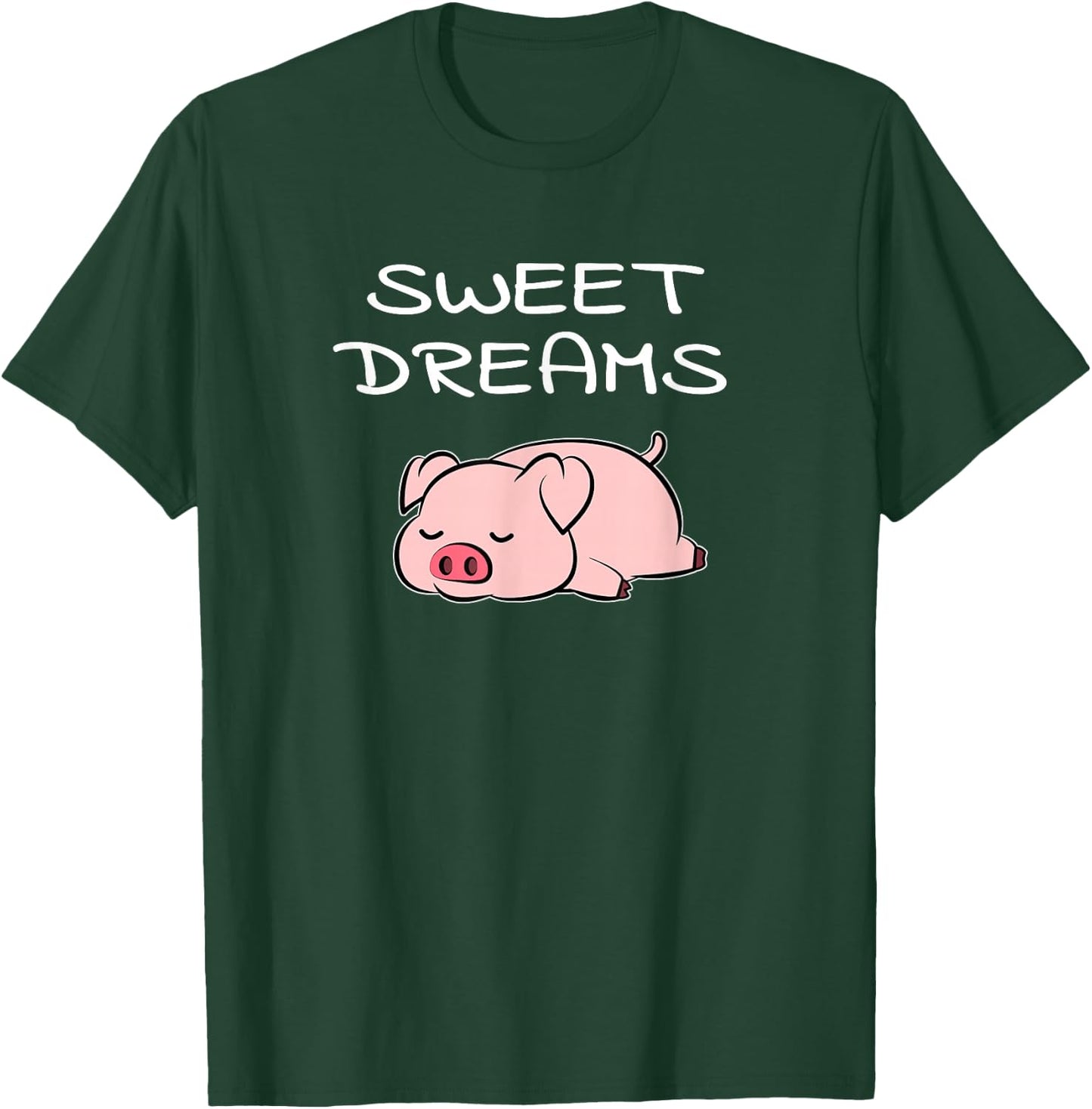 Pig Sweet Dreams Pajama for Bedtime T-Shirt - T-Shirt | Forest