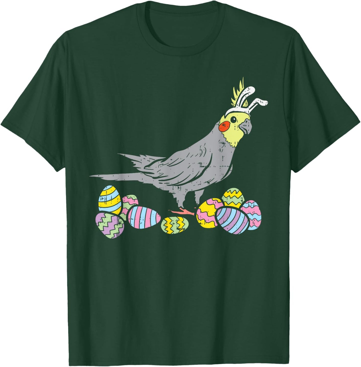 BoredKoalas Easter Shirts Men Women Kids Gifts Cockatiel Bunny Ears Eggs Cute Easter Bird Lovers Gift T-Shirt - T-Shirt | Forest