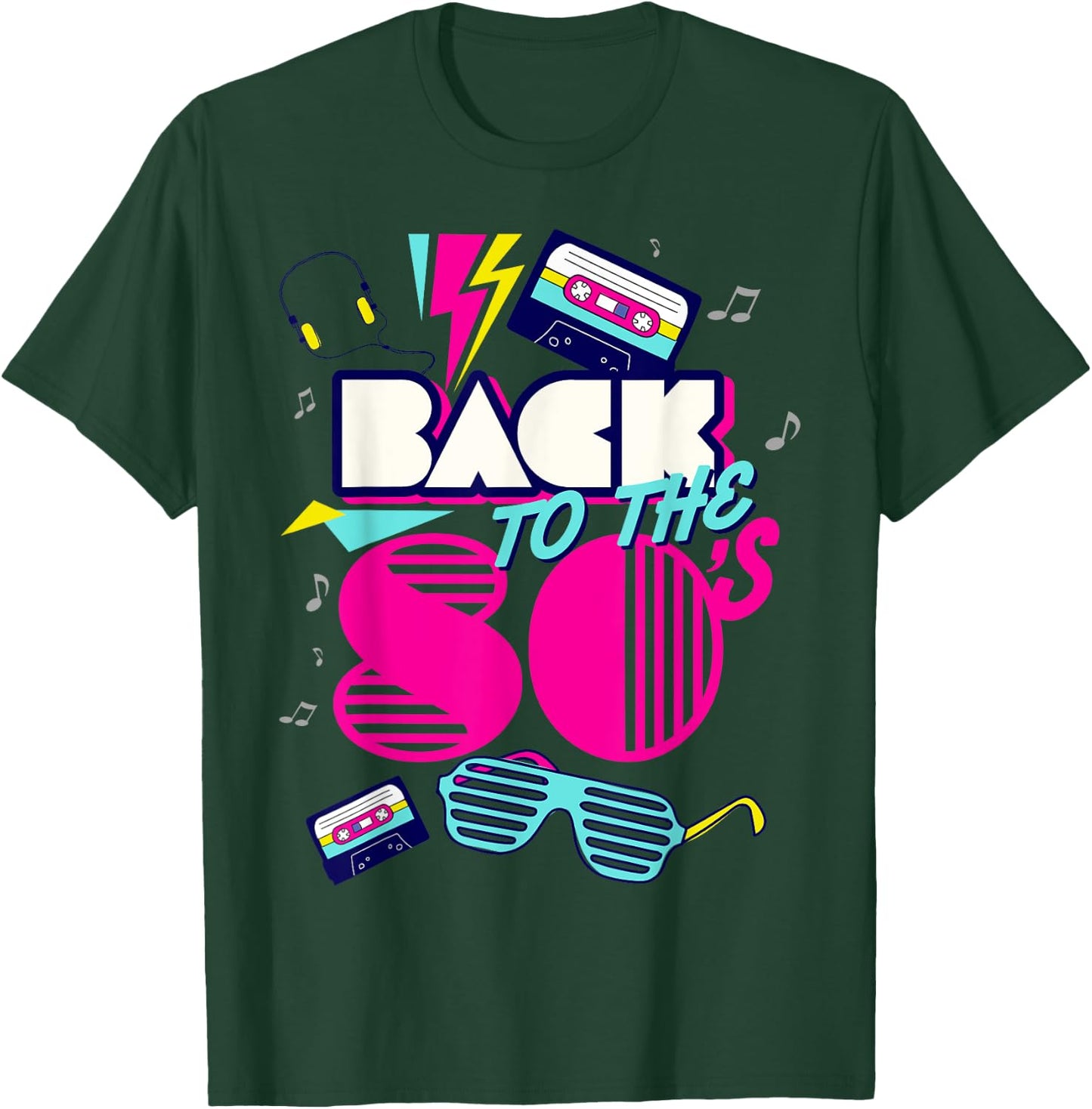 Back To 80's Vintage Retro I Love 80's Graphic Design T-Shirt - T-Shirt | Forest