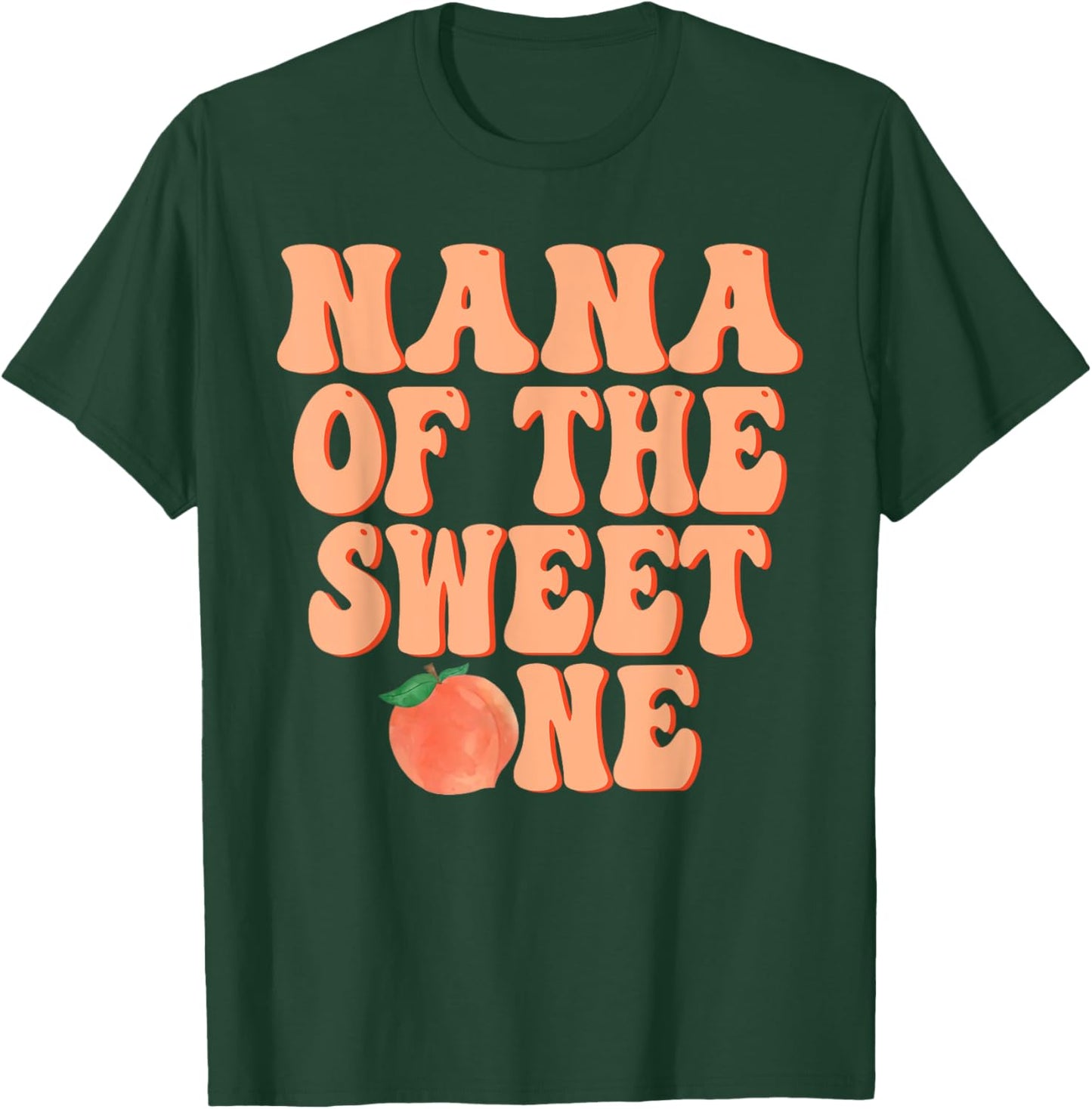 Nana of The Sweet One Peach 1st Birthday on Peach T-Shirt - T-Shirt | Forest