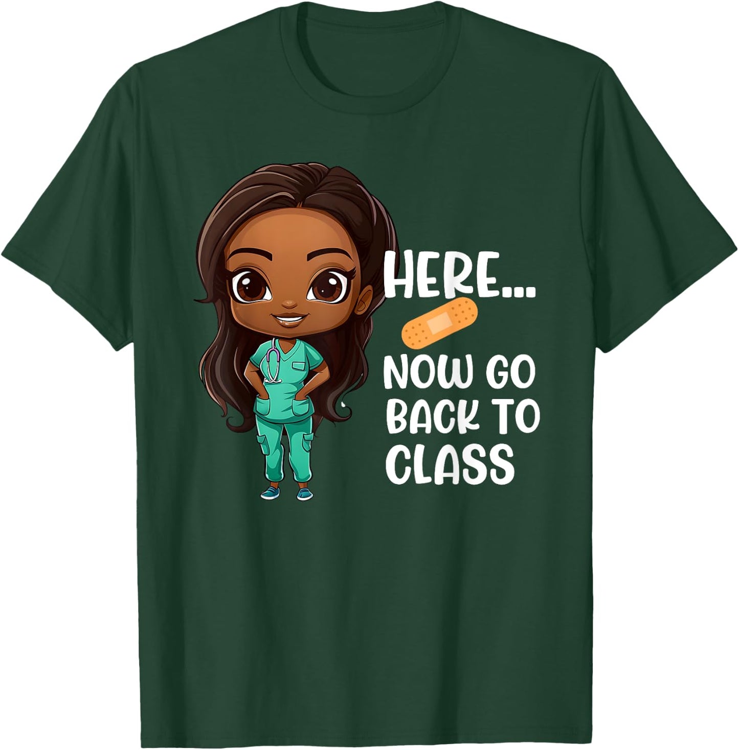African American Black School Nurse Appreciation Nursing T-Shirt - T-Shirt | Forest