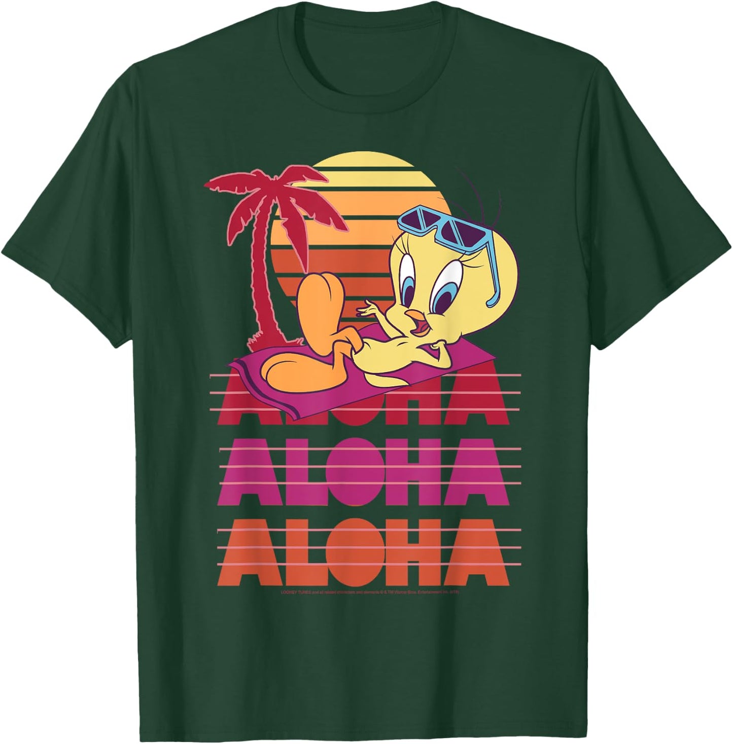 Looney Tunes Tweety Bird Aloha Stack T-Shirt - T-Shirt | Forest