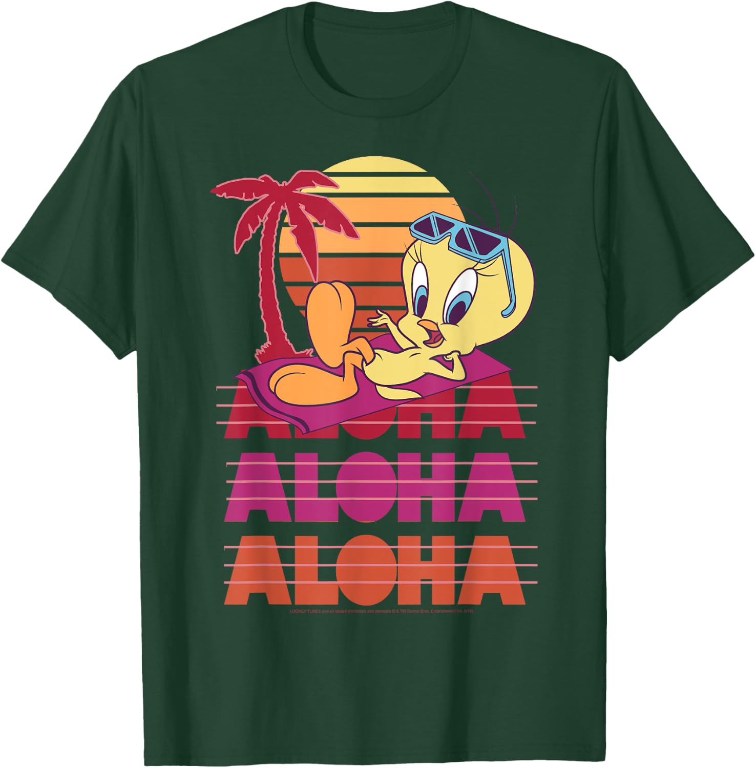 Looney Tunes Tweety Bird Aloha Stack T-Shirt - T-Shirt | Forest
