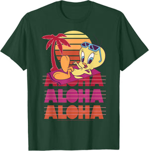 Looney Tunes Tweety Bird Aloha Stack T-Shirt - T-Shirt | Forest