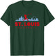 St Louis Baseball Vintage Minimalist Retro Baseball Lover T-Shirt - T-Shirt | Forest