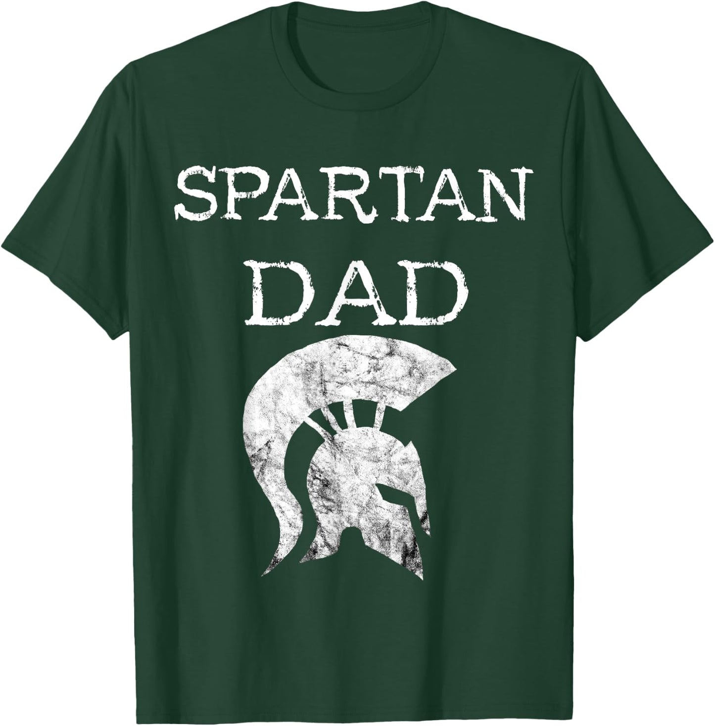 Spartan Dad Spartan Father Gladiators Helmet Spartacus Papa T-Shirt - T-Shirt | Forest