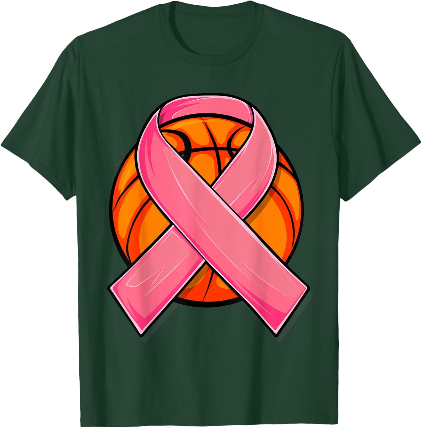 Breast Cancer Basketball, Pink Ribbon Basketball Kids T-Shirt - T-Shirt | Forest
