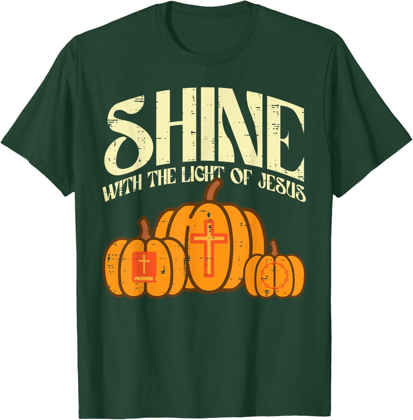 Halloween Shine Light Jesus Costume Christian Men Women Kids T-Shirt - T-Shirt | Forest