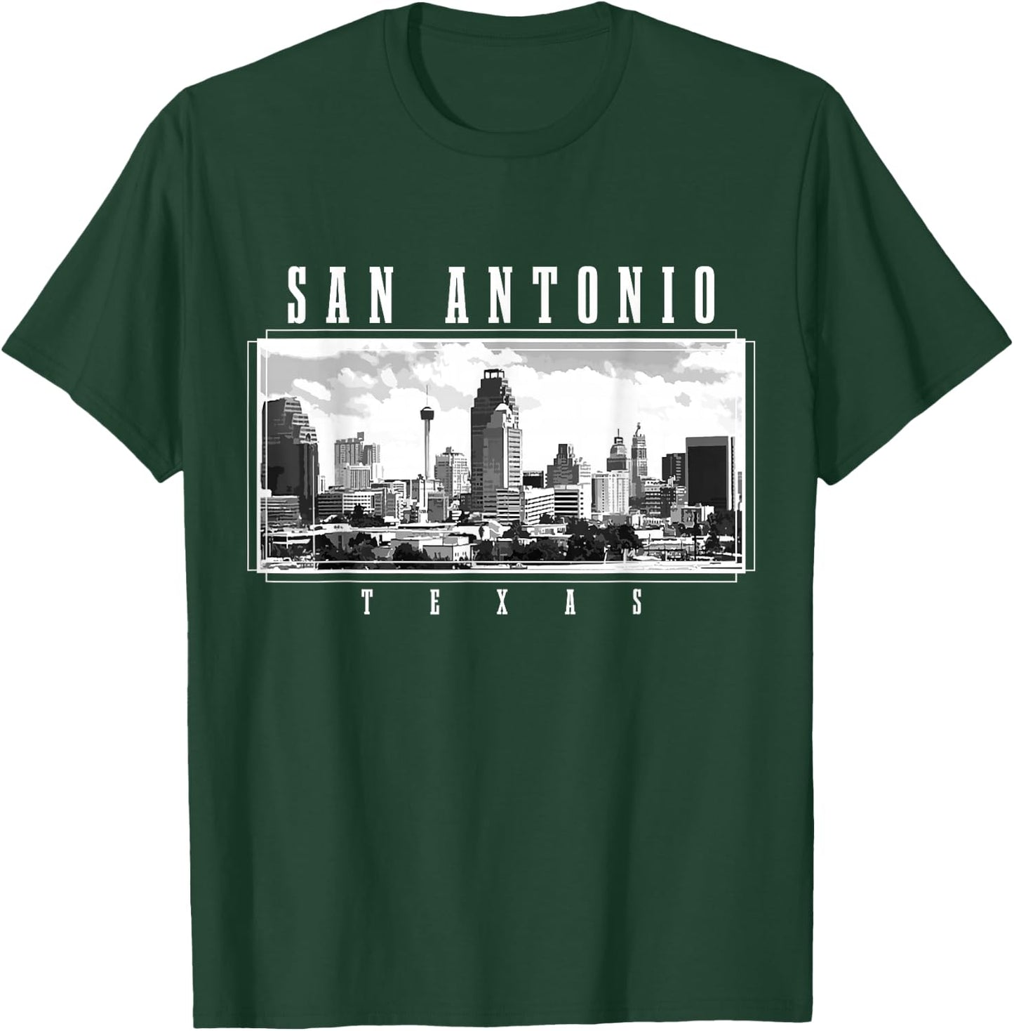 San Antonio Skyline Texas Pride Vintage San Antonio T-Shirt - T-Shirt | Forest