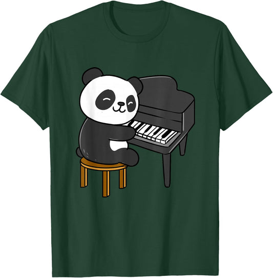 Panda Playing Piano T-Shirt - T-Shirt | Forest